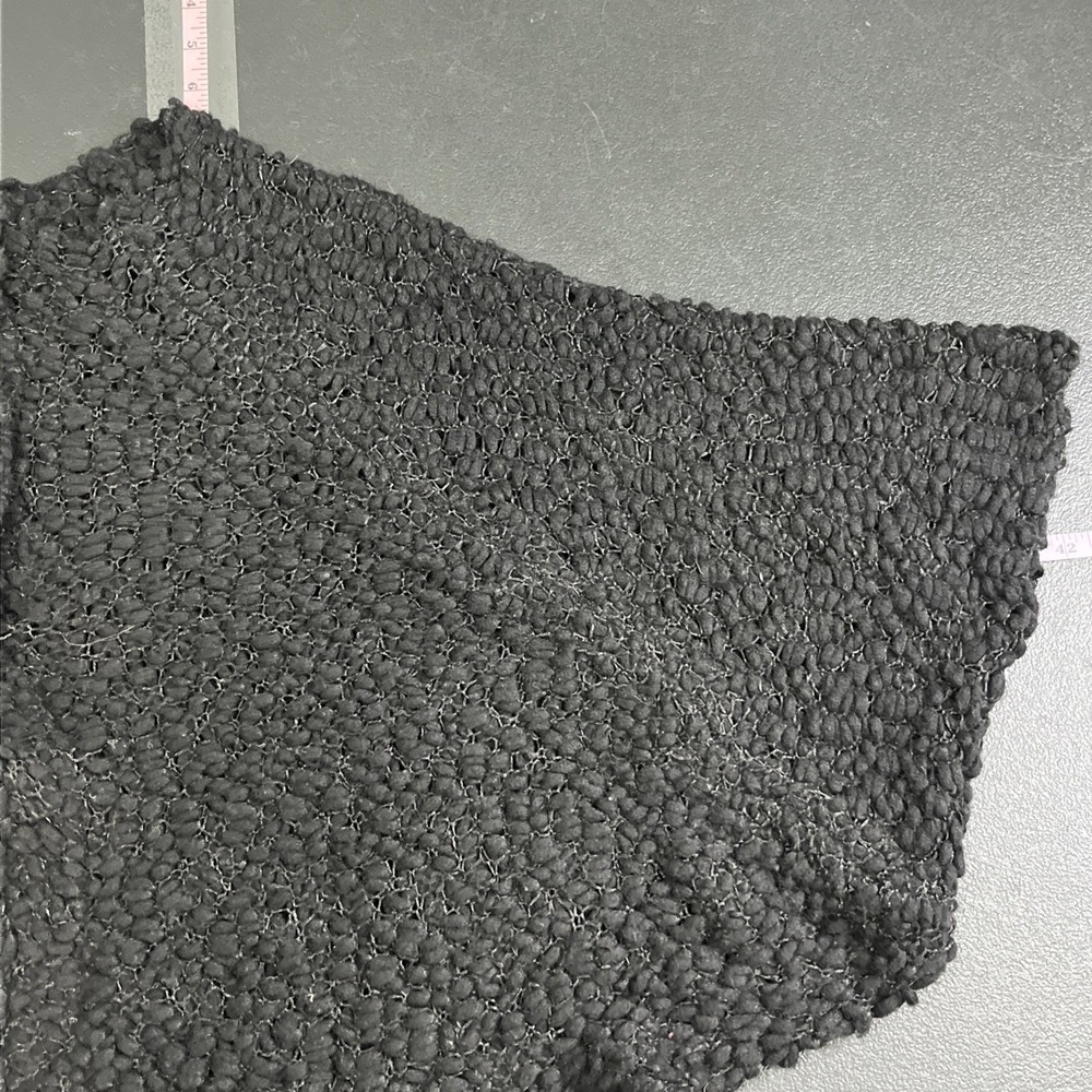 Bitte Kai Rand Black Textured Knit Poncho Sweater Womens Sz L/2 Cape Scandi Chic - Picture 8 of 9